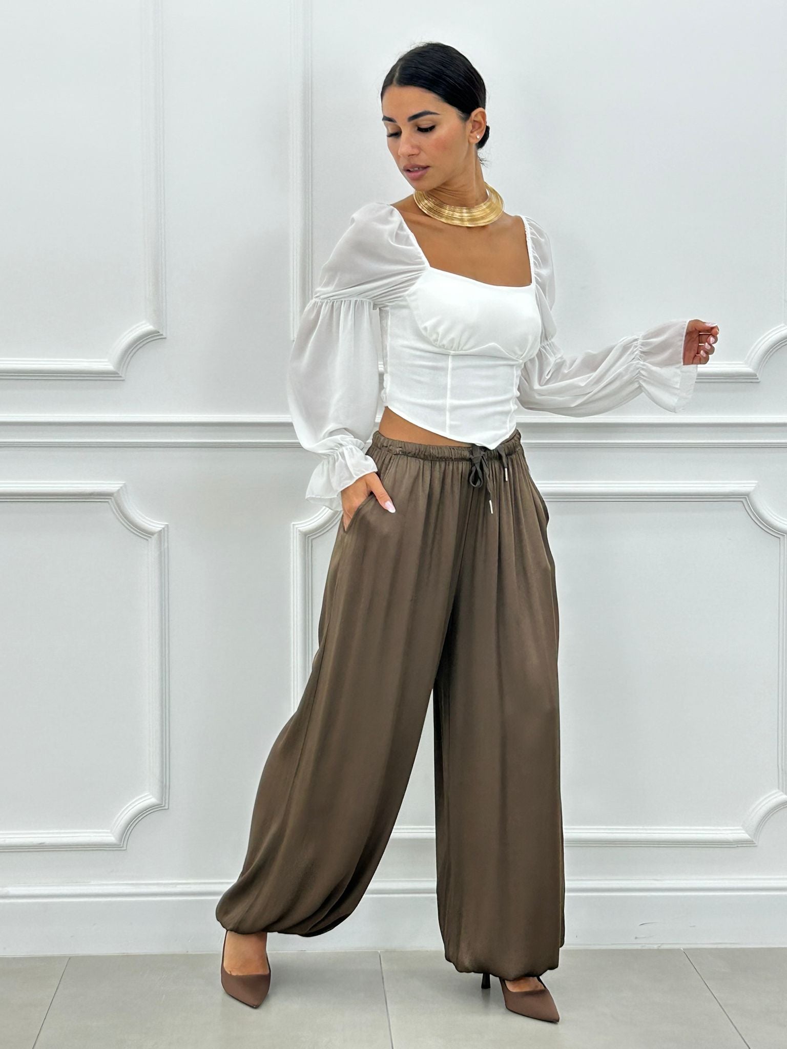 PANTALONI SATINATI AI26