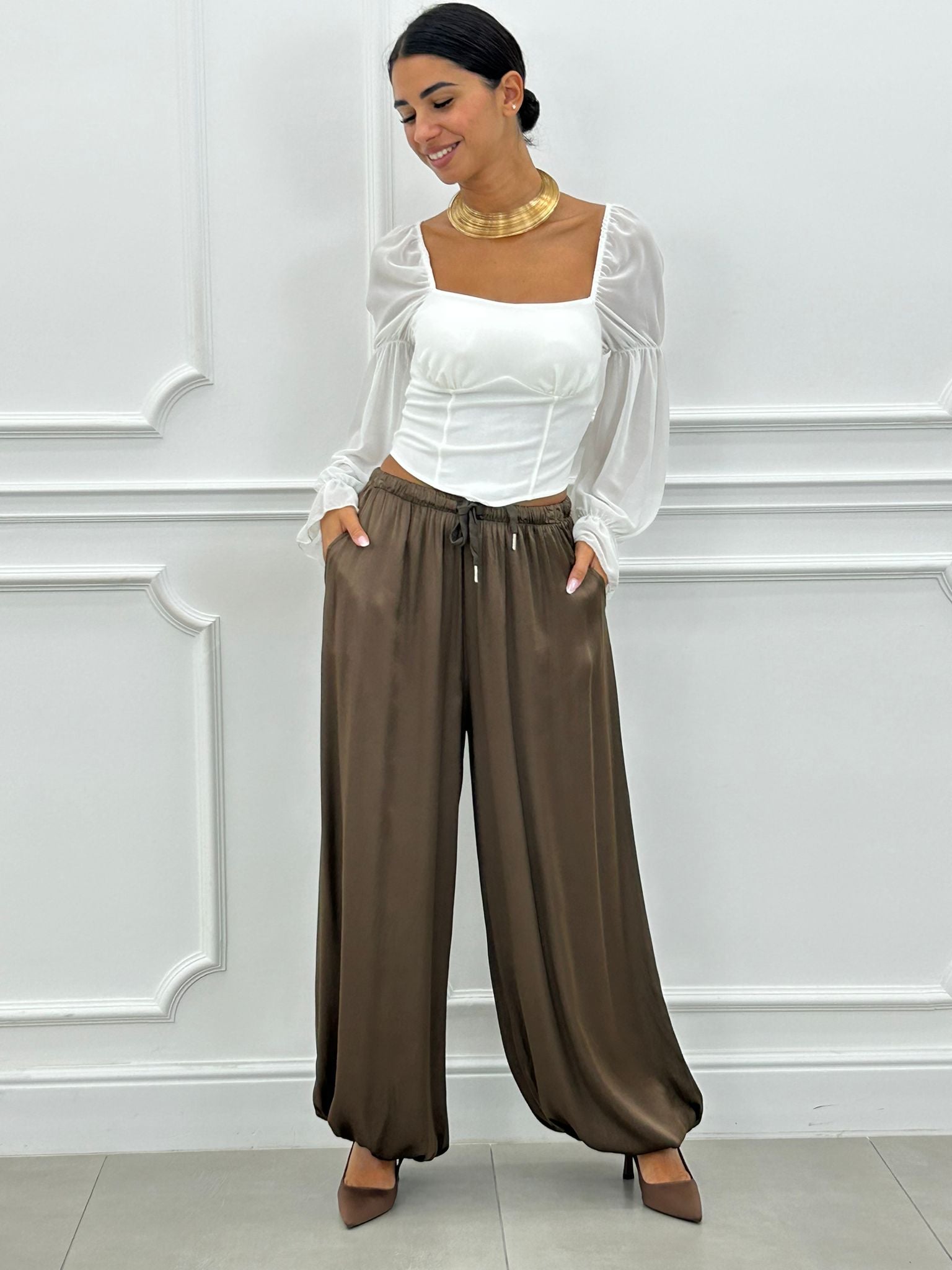 PANTALONI SATINATI AI26