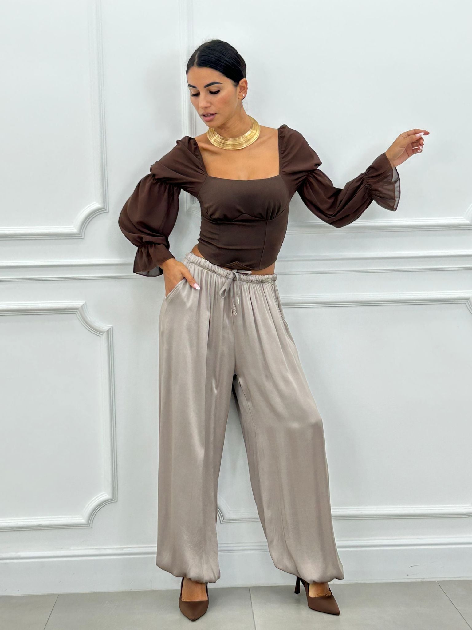 PANTALONI SATINATI AI26