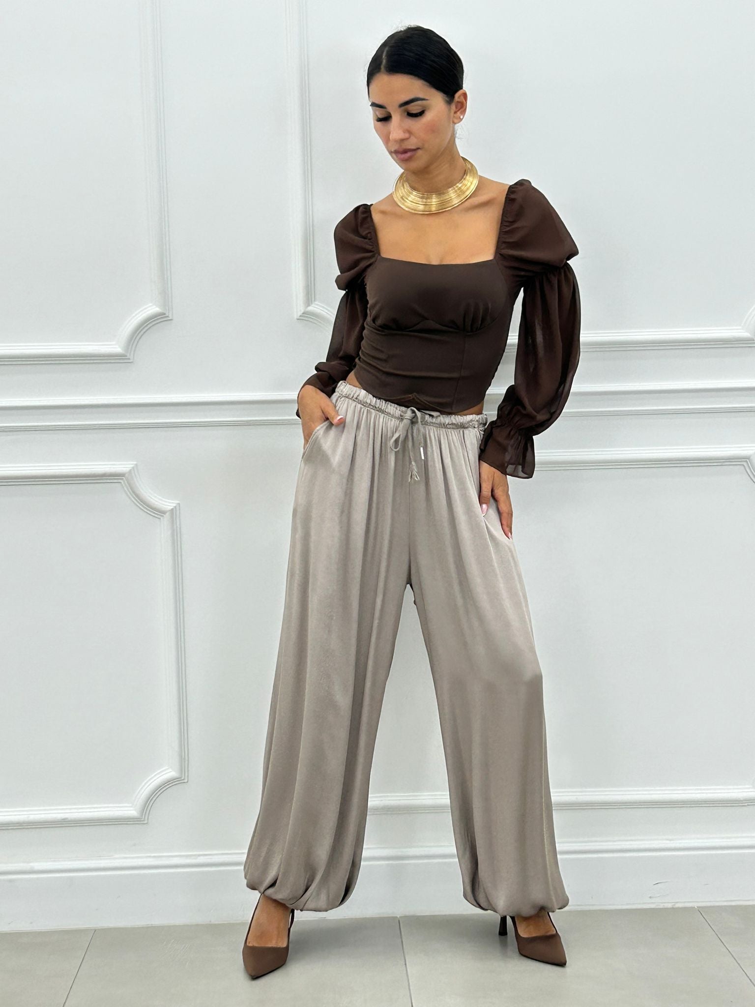 PANTALONI SATINATI AI26