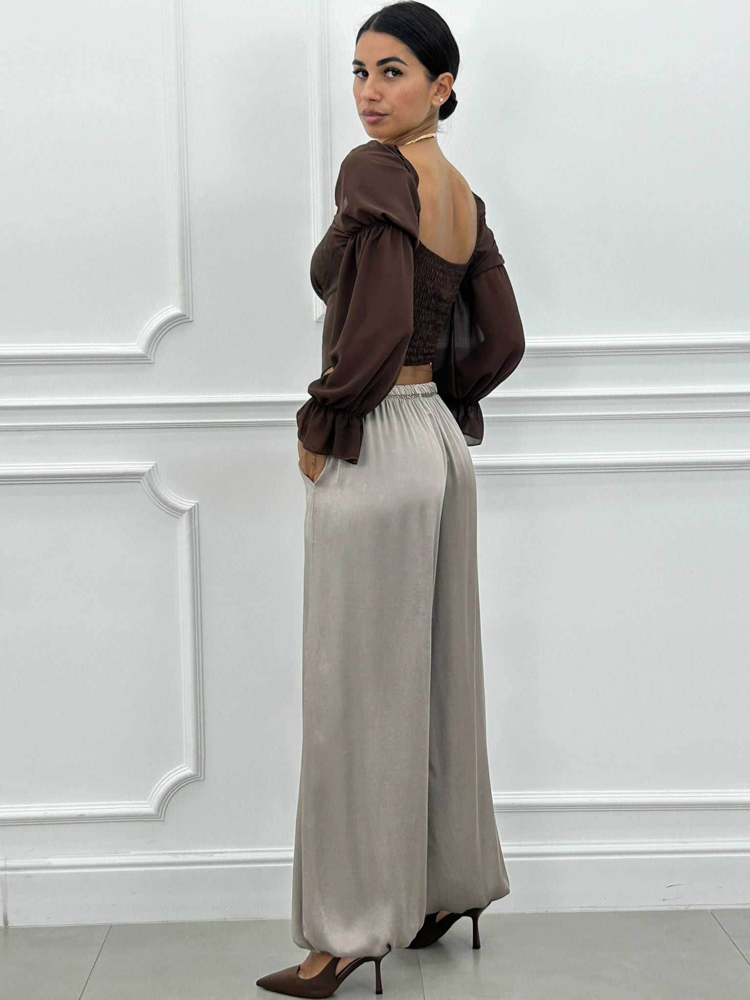 PANTALONI SATINATI AI26
