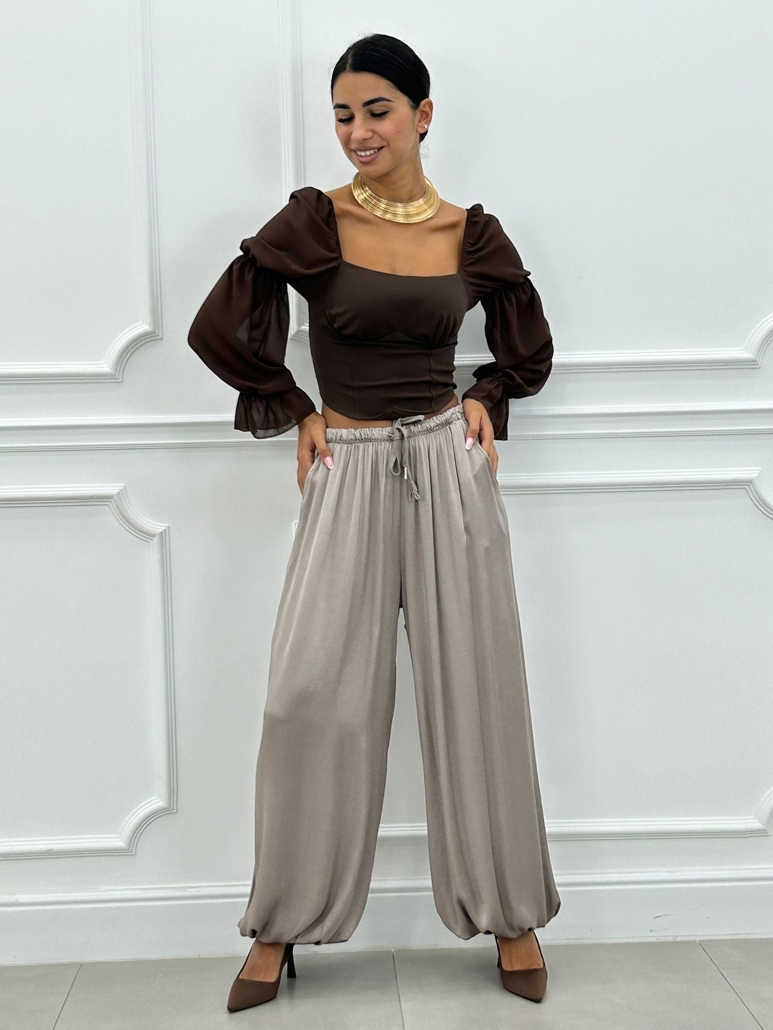 PANTALONI SATINATI AI26