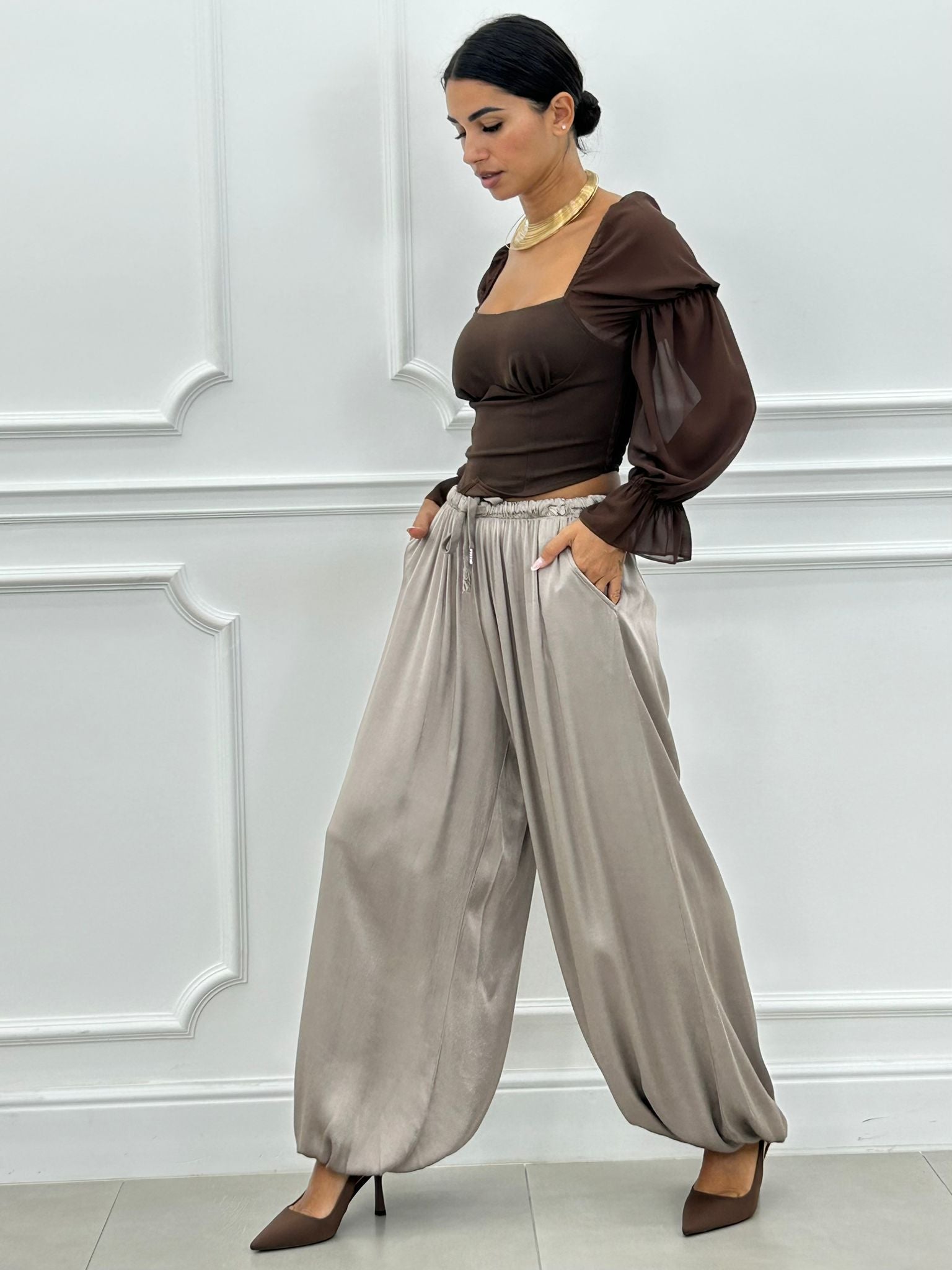 PANTALONI SATINATI AI26