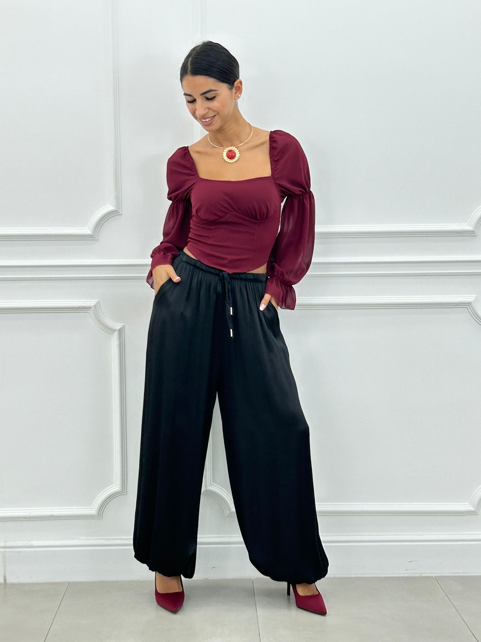 PANTALONI SATINATI AI26
