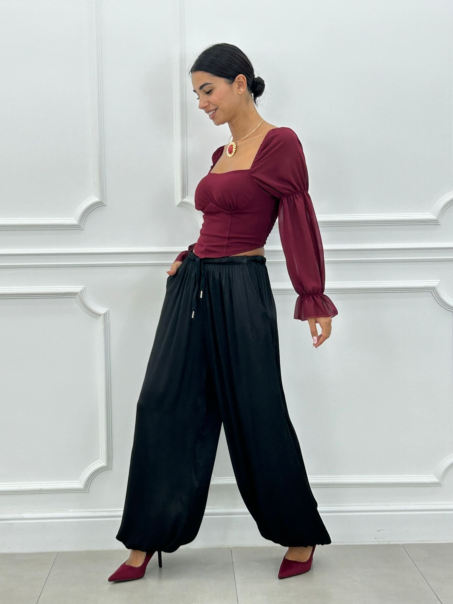 PANTALONI SATINATI AI26