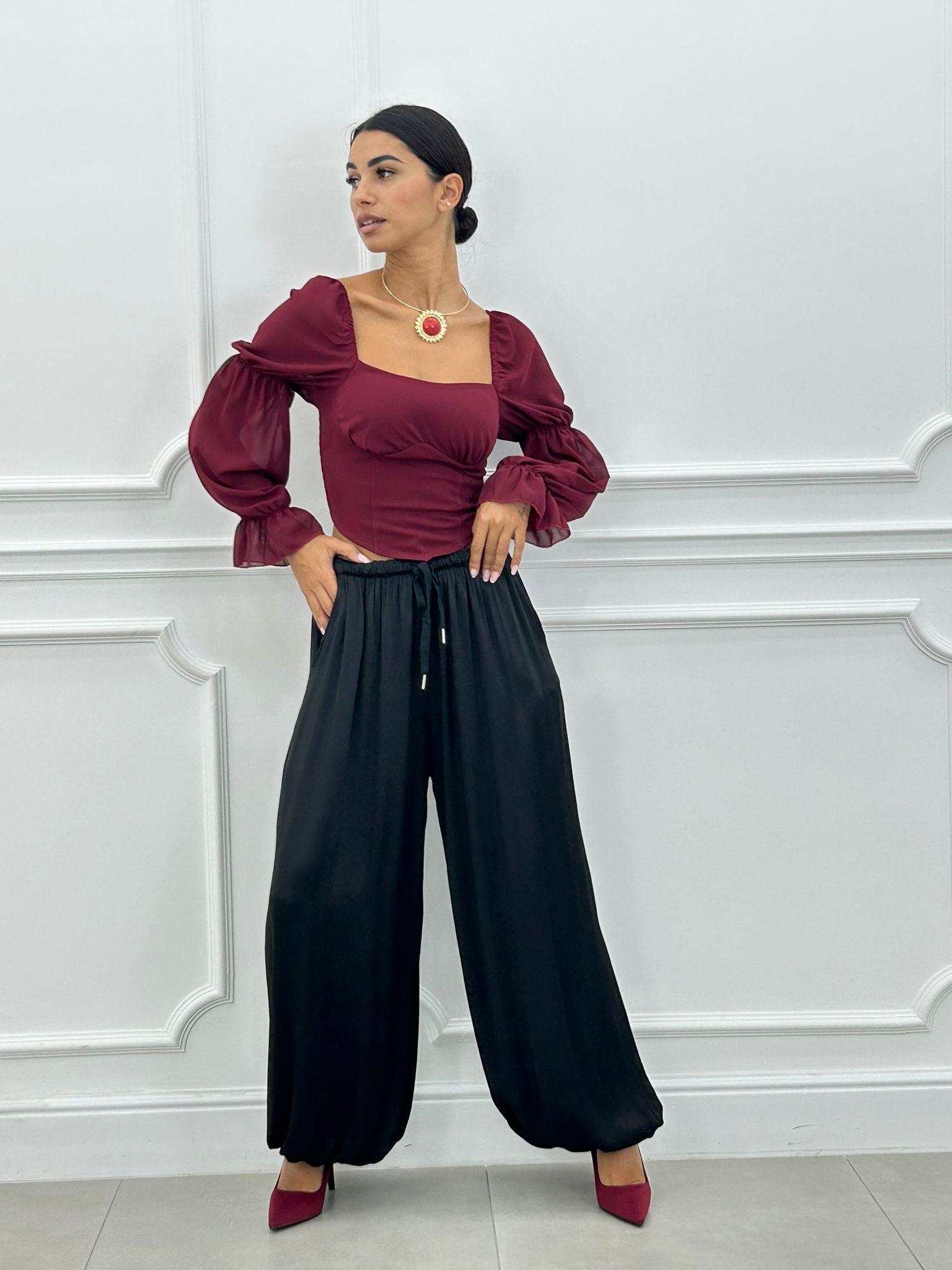 PANTALONI SATINATI AI26