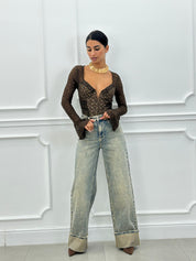 JEANS BAGGY SABBIATO CON RISVOLTO AI26