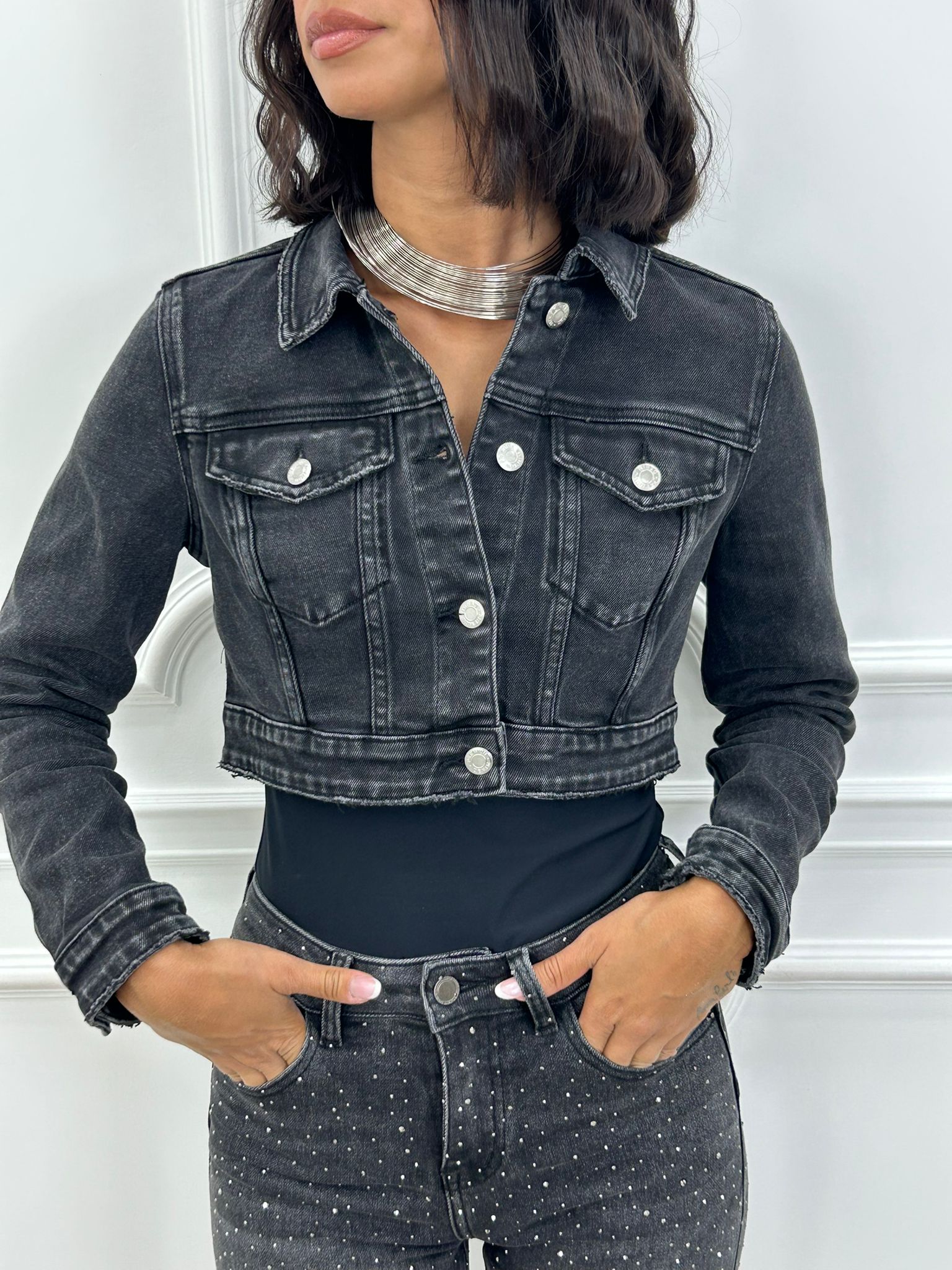 JACKET CROP DENIM AI26