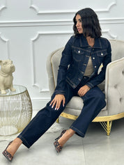 JACKET CROP RAW DENIM AI26