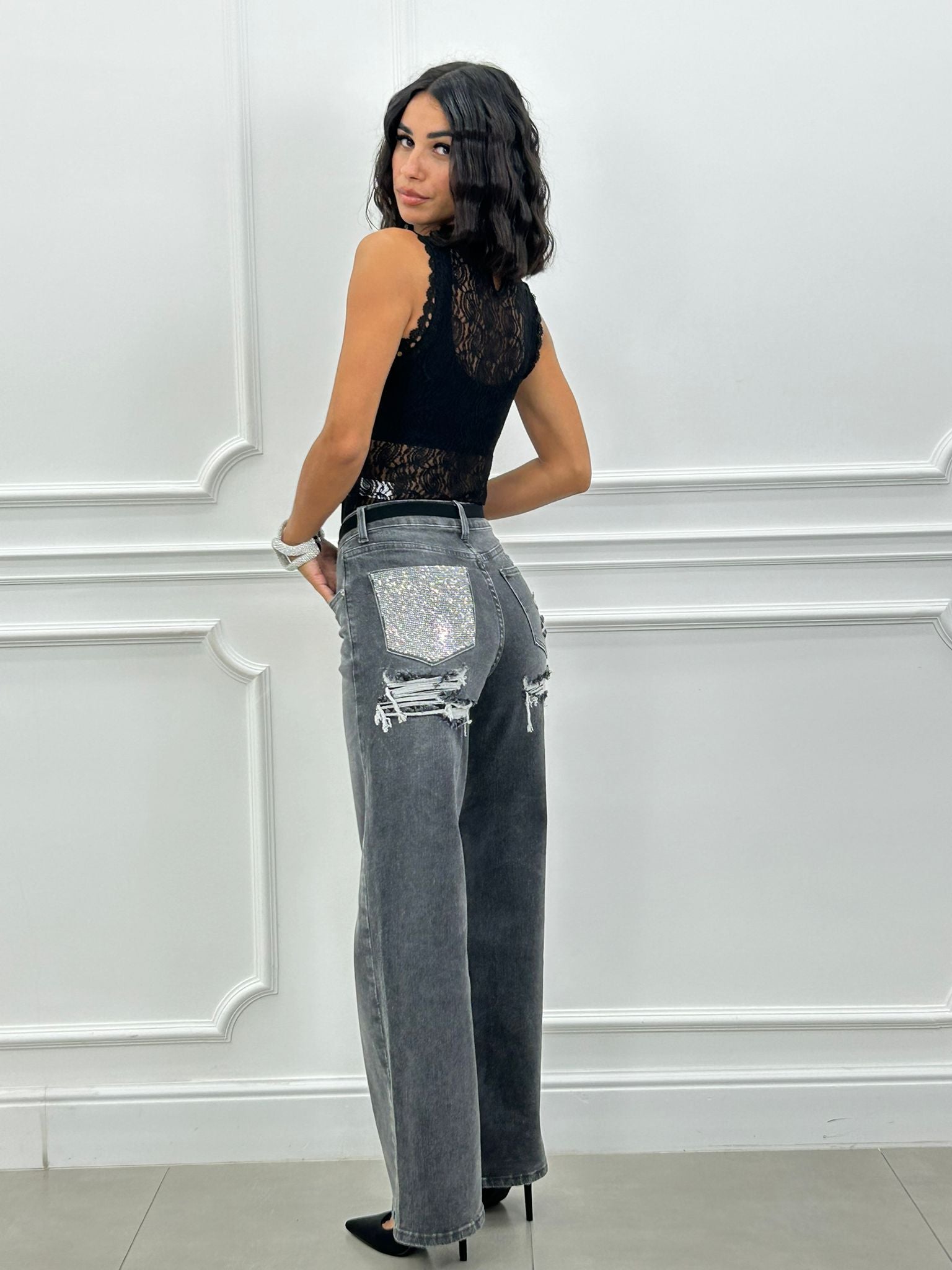 JEANS WIDE LEG STRAPPI AI26