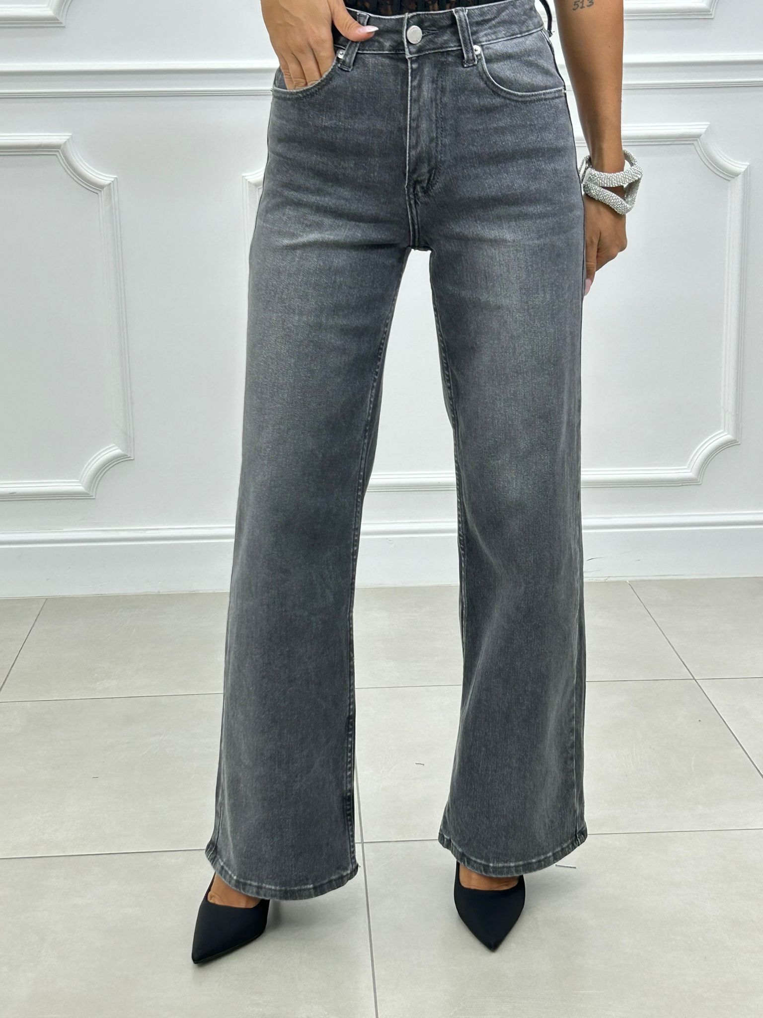 JEANS WIDE LEG STRAPPI AI26
