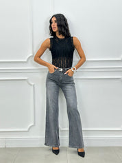JEANS WIDE LEG STRAPPI AI26