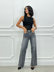JEANS WIDE LEG STRAPPI AI26