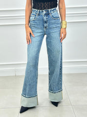 JEANS TURN UP WIDE NEW AI26