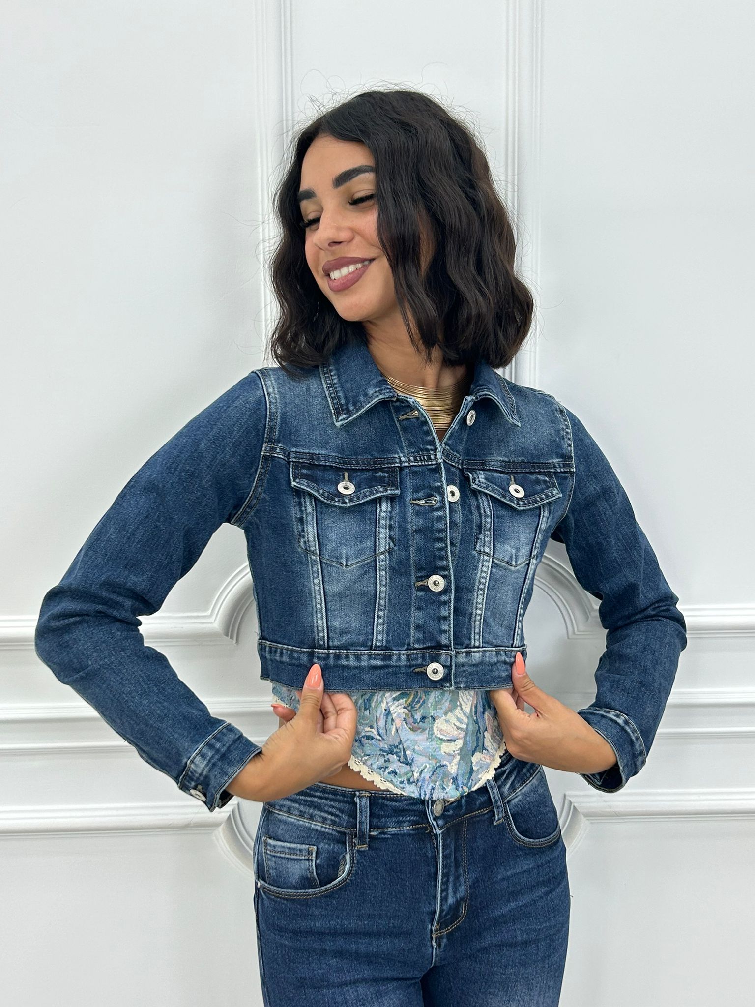 JACKET CROP DENIM NEW AI26