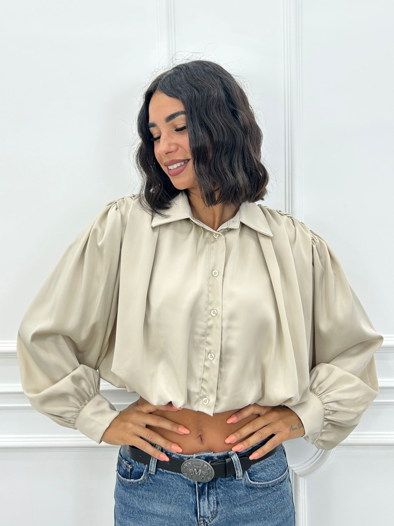 CAMICIA CROP GLEAM NEW AI26