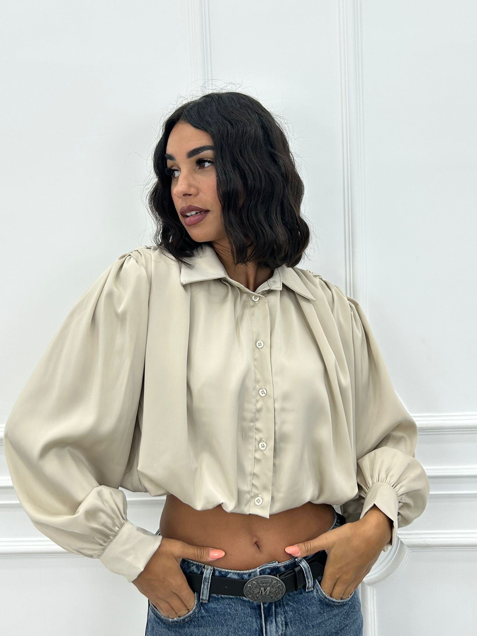 CAMICIA CROP GLEAM NEW AI26