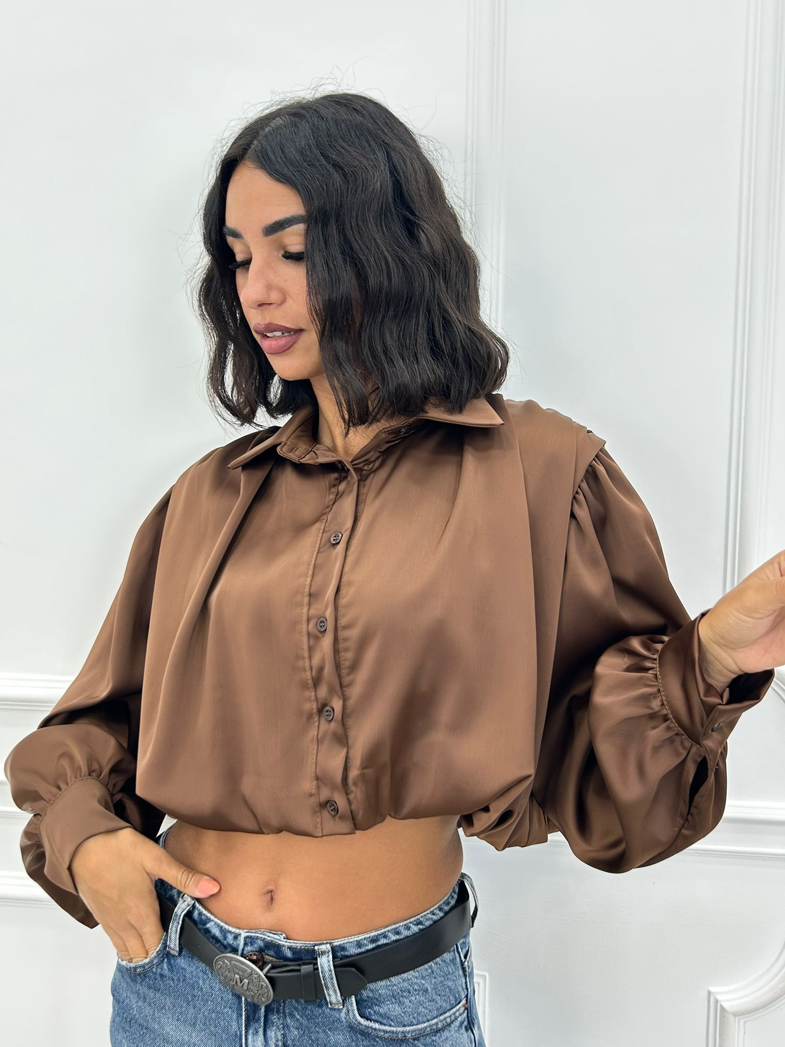 CAMICIA CROP GLEAM NEW AI26