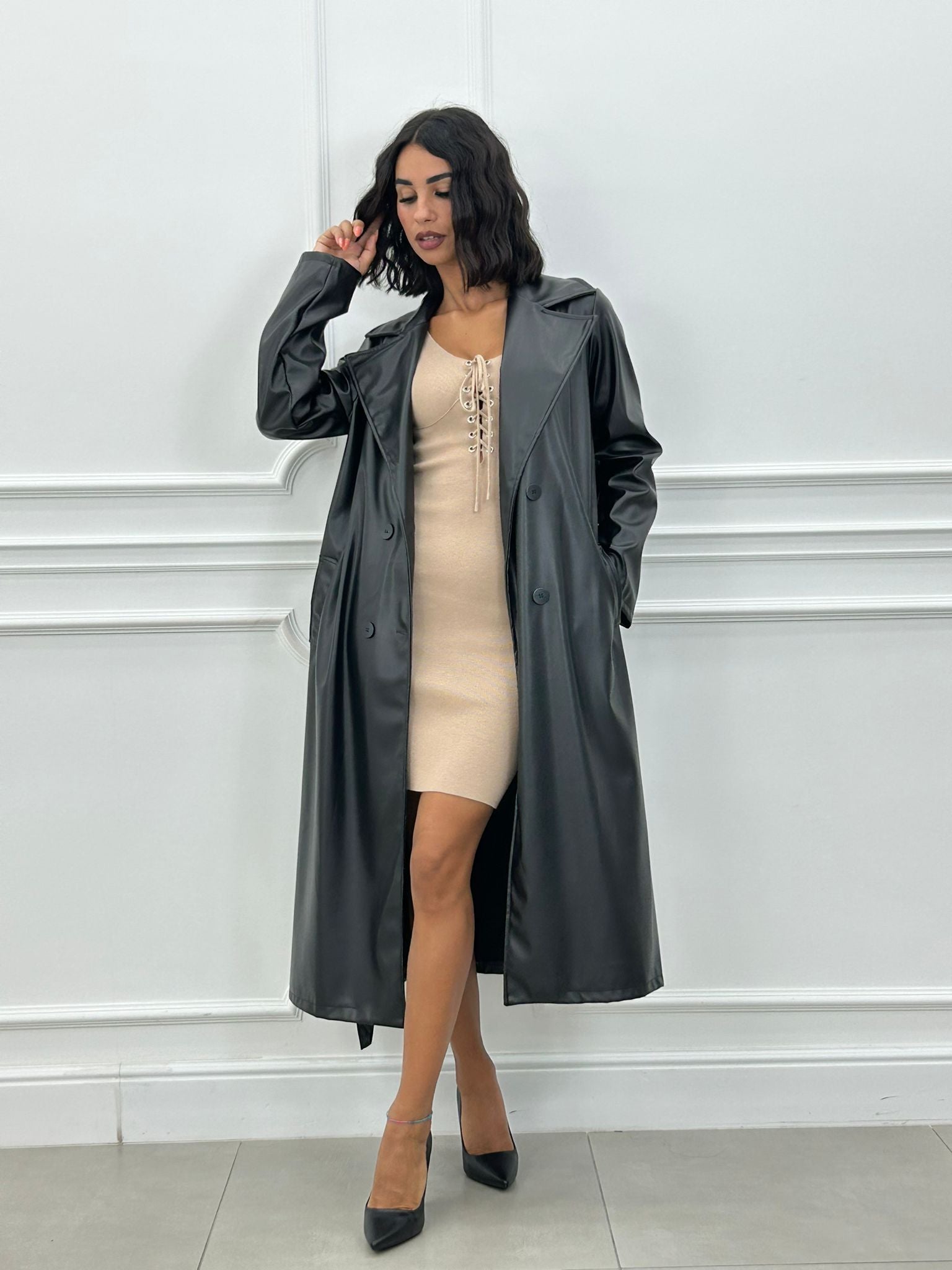 TRENCH LUNGO ECOPELLE NEW AI26