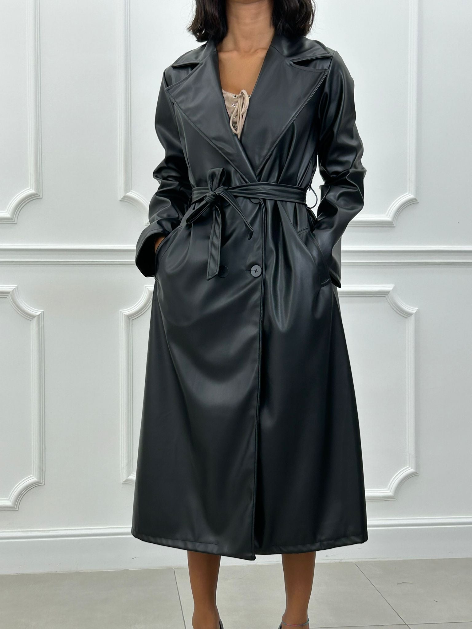 TRENCH LUNGO ECOPELLE NEW AI26