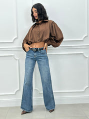 JEANS LOWFLARE CON CINTURA NEW AI26