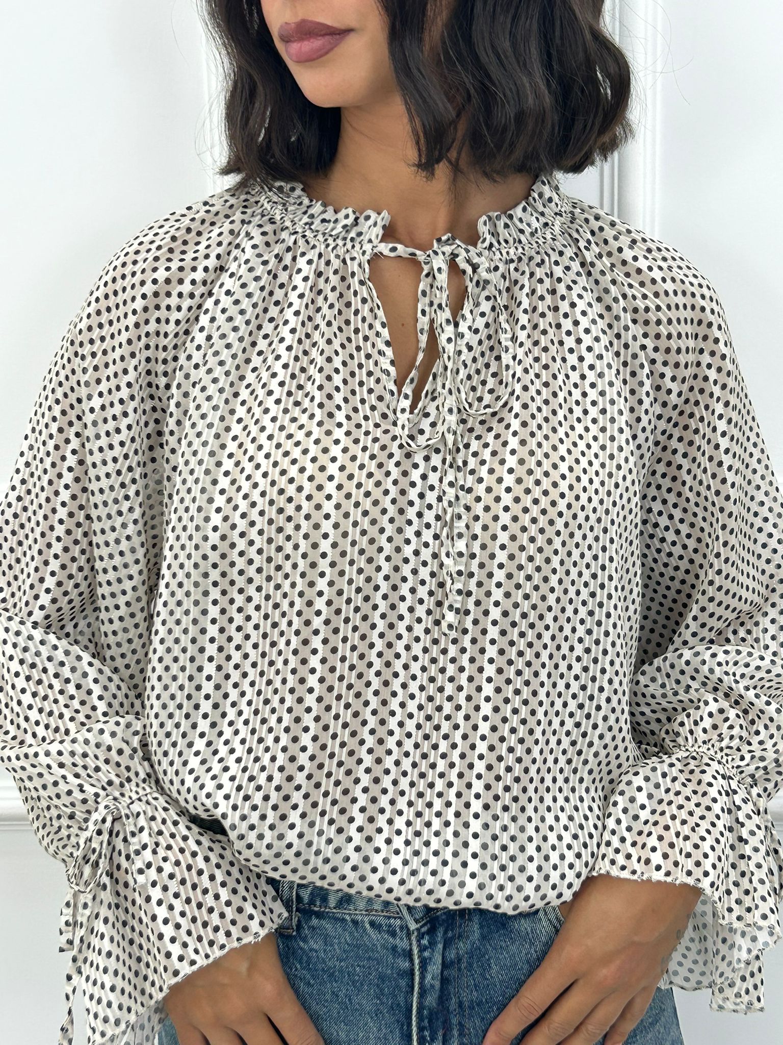 BLUSA LUREX-POIS NEW AI26