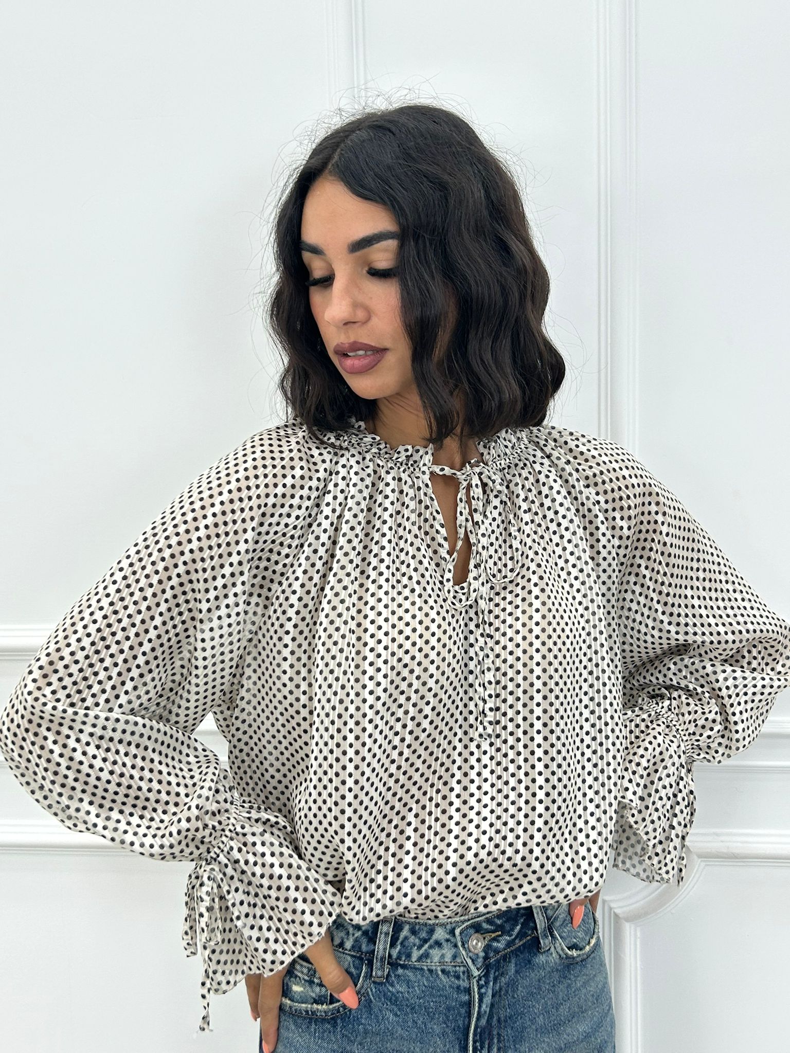BLUSA LUREX-POIS NEW AI26