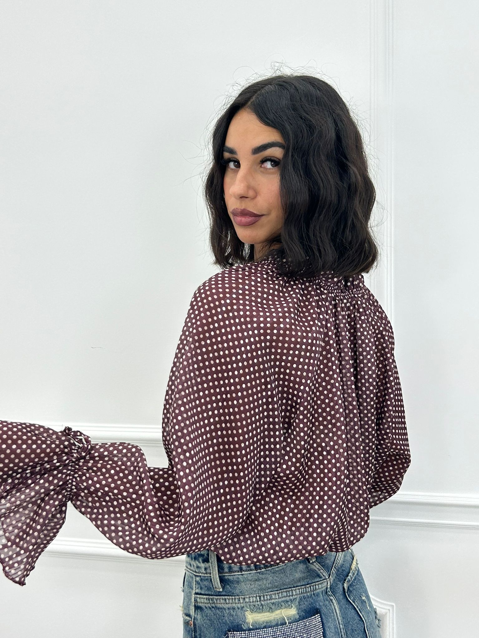 BLUSA LUREX-POIS NEW AI26