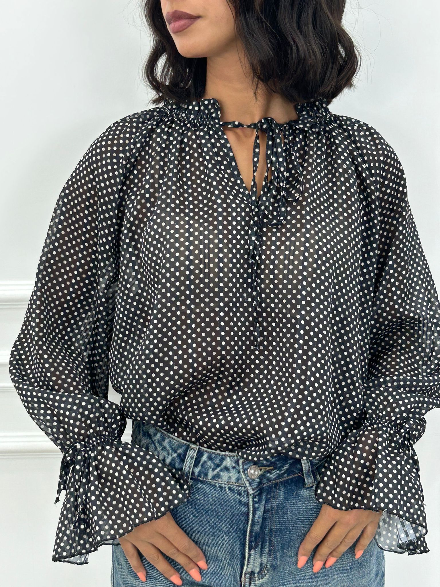 BLUSA LUREX-POIS NEW AI26