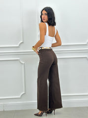 JEANS PALAZZO BROWN NEW AI26