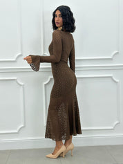 DRESS VELVET LACE NEW AI26