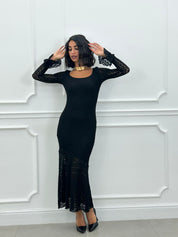 DRESS VELVET LACE NEW AI26