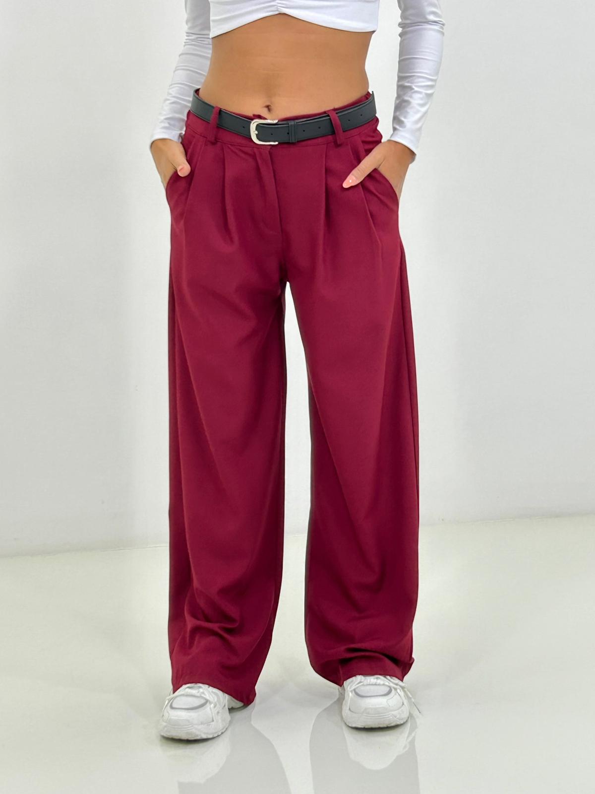PANTALONE CON PINCES E CINTURA NEW AI26