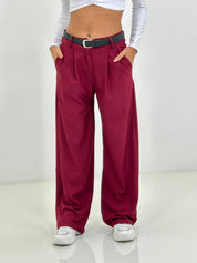 PANTALONE CON PINCES E CINTURA NEW AI26