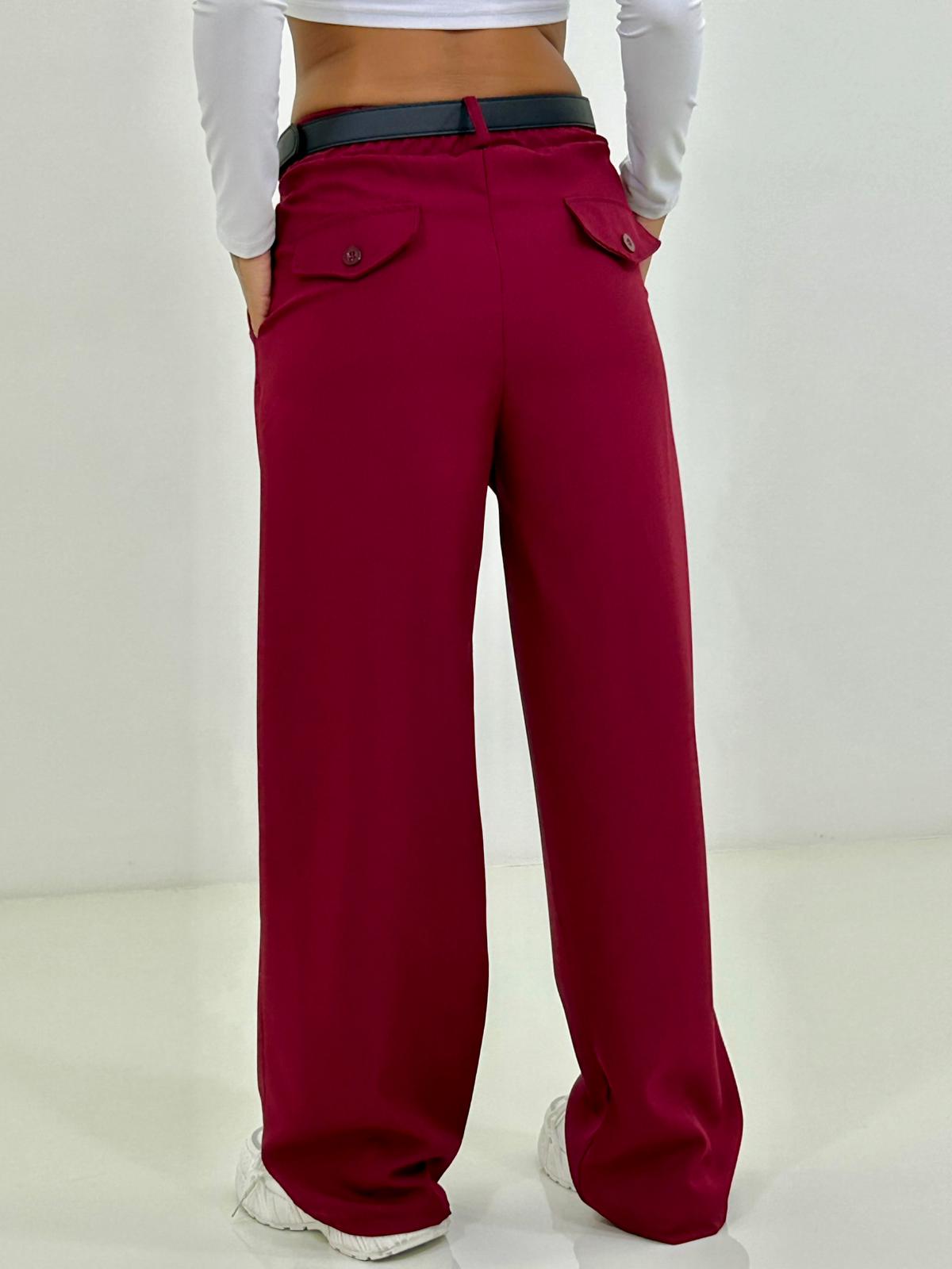 PANTALONE CON PINCES E CINTURA NEW AI26
