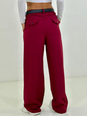 PANTALONE CON PINCES E CINTURA NEW AI26