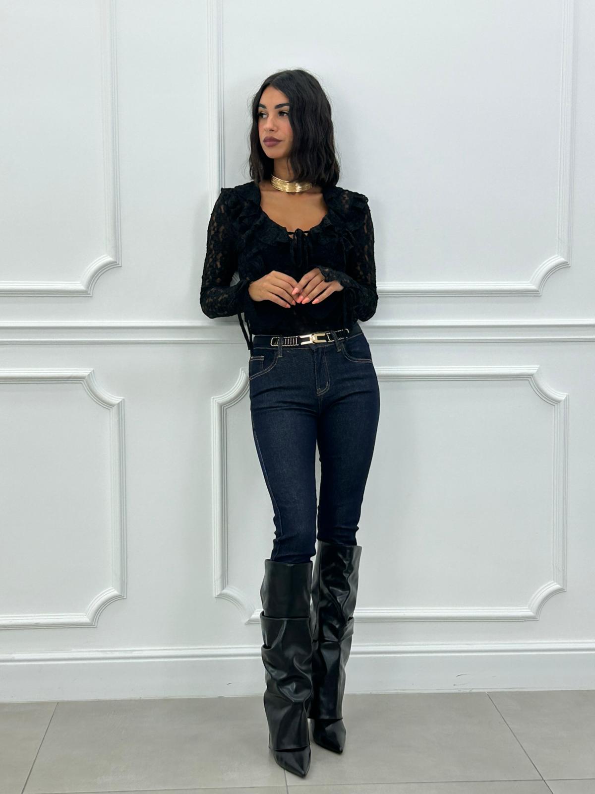 JEANS SKINNY DARK WASH NEW AI26