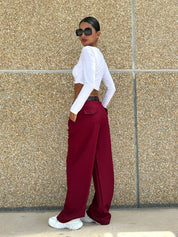 PANTALONE CON PINCES E CINTURA NEW AI26