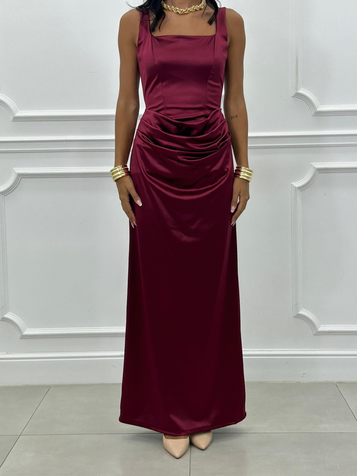 ABITO SATIN DRAPE NEW AI/27