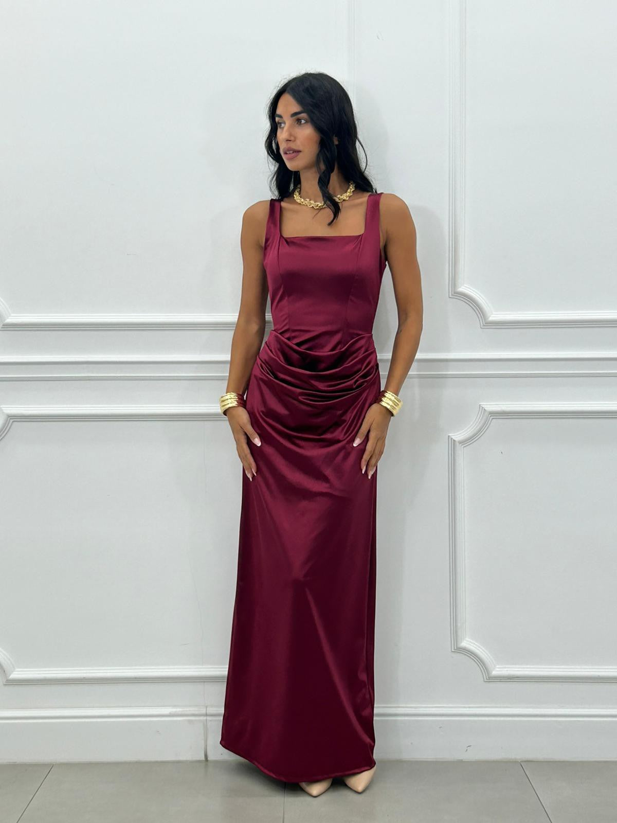 ABITO SATIN DRAPE NEW AI/27