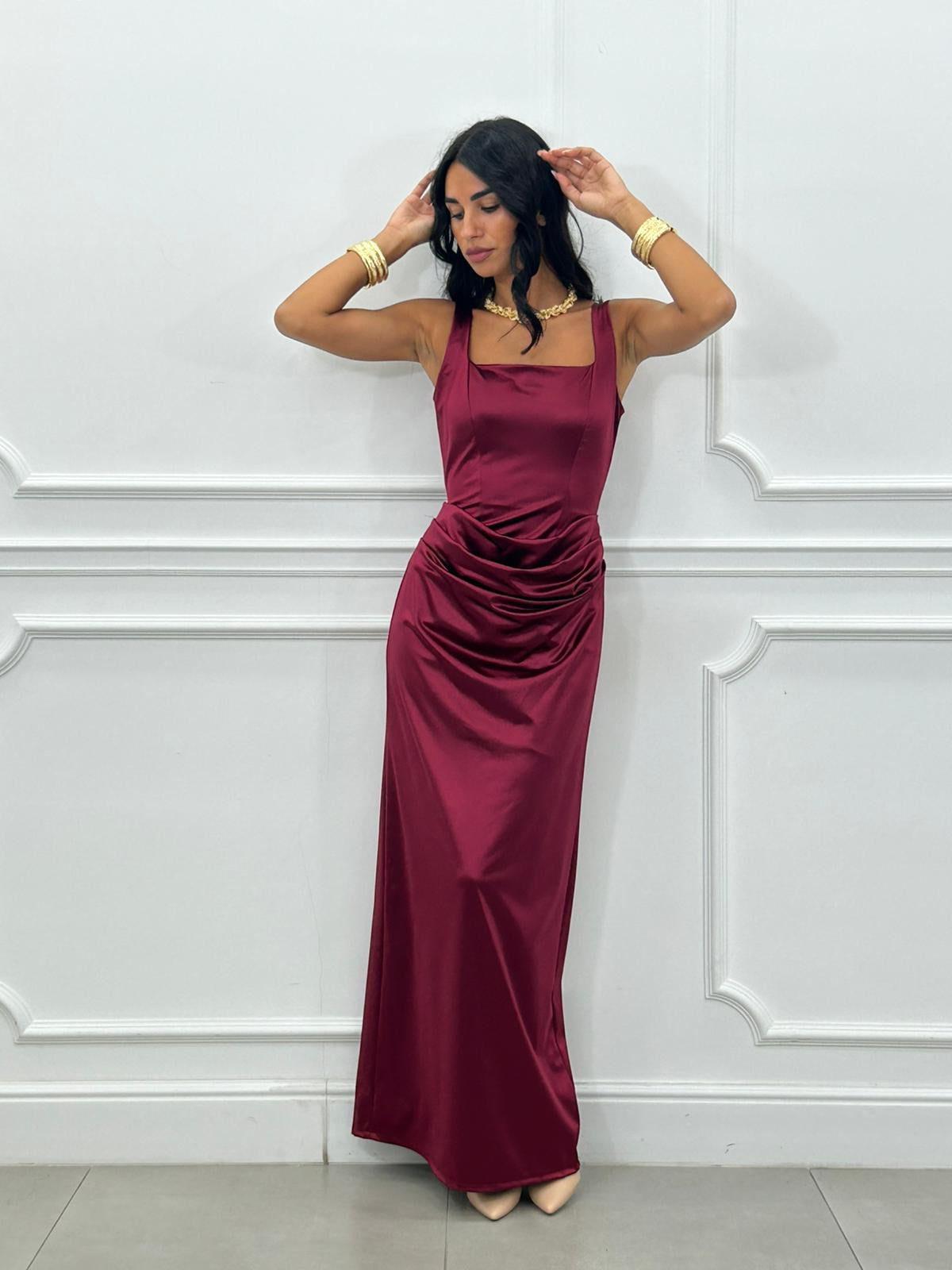 ABITO SATIN DRAPE NEW AI/27
