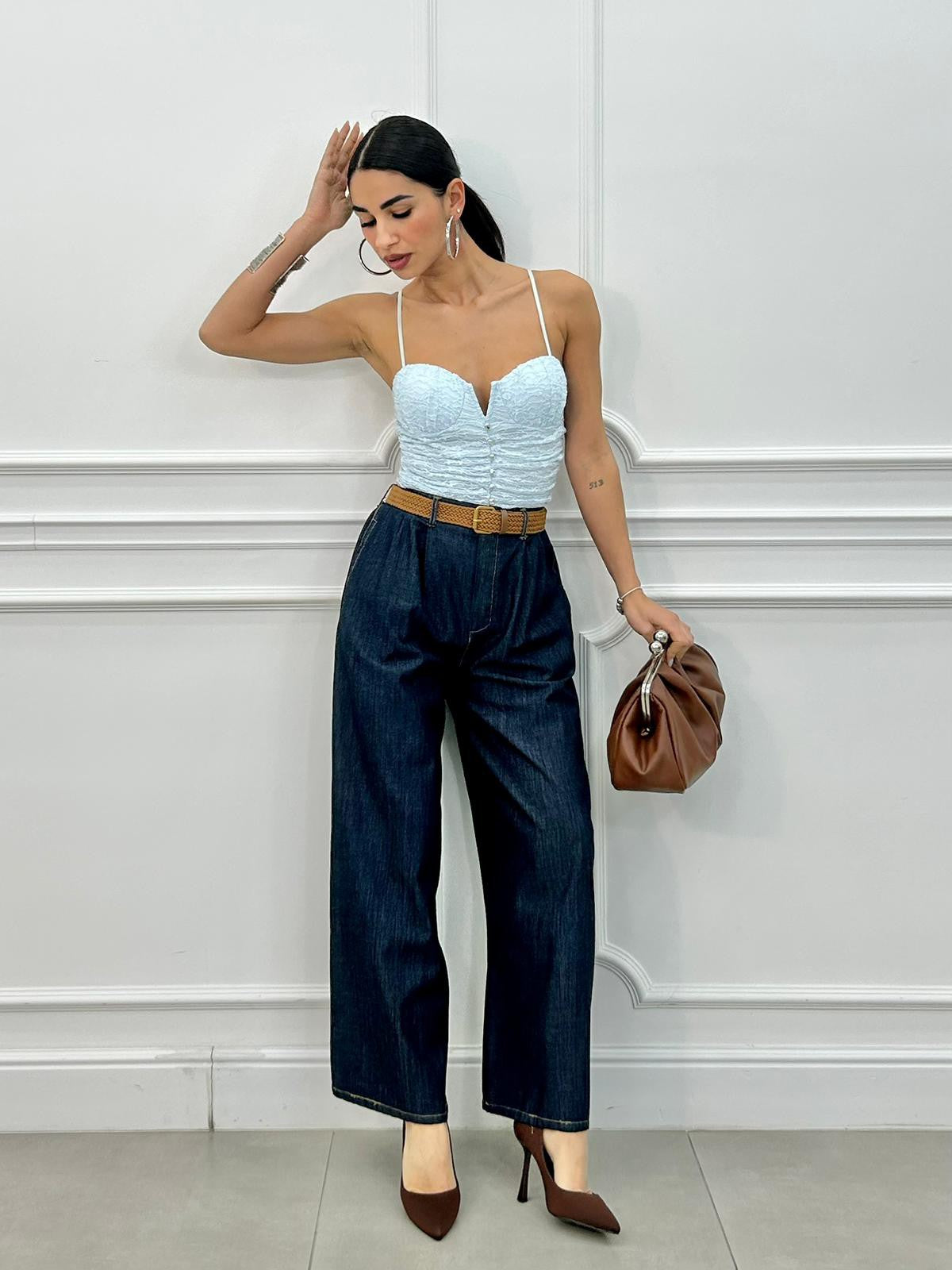 PANTALONE PALAZZO DENIM  NEW PE/26