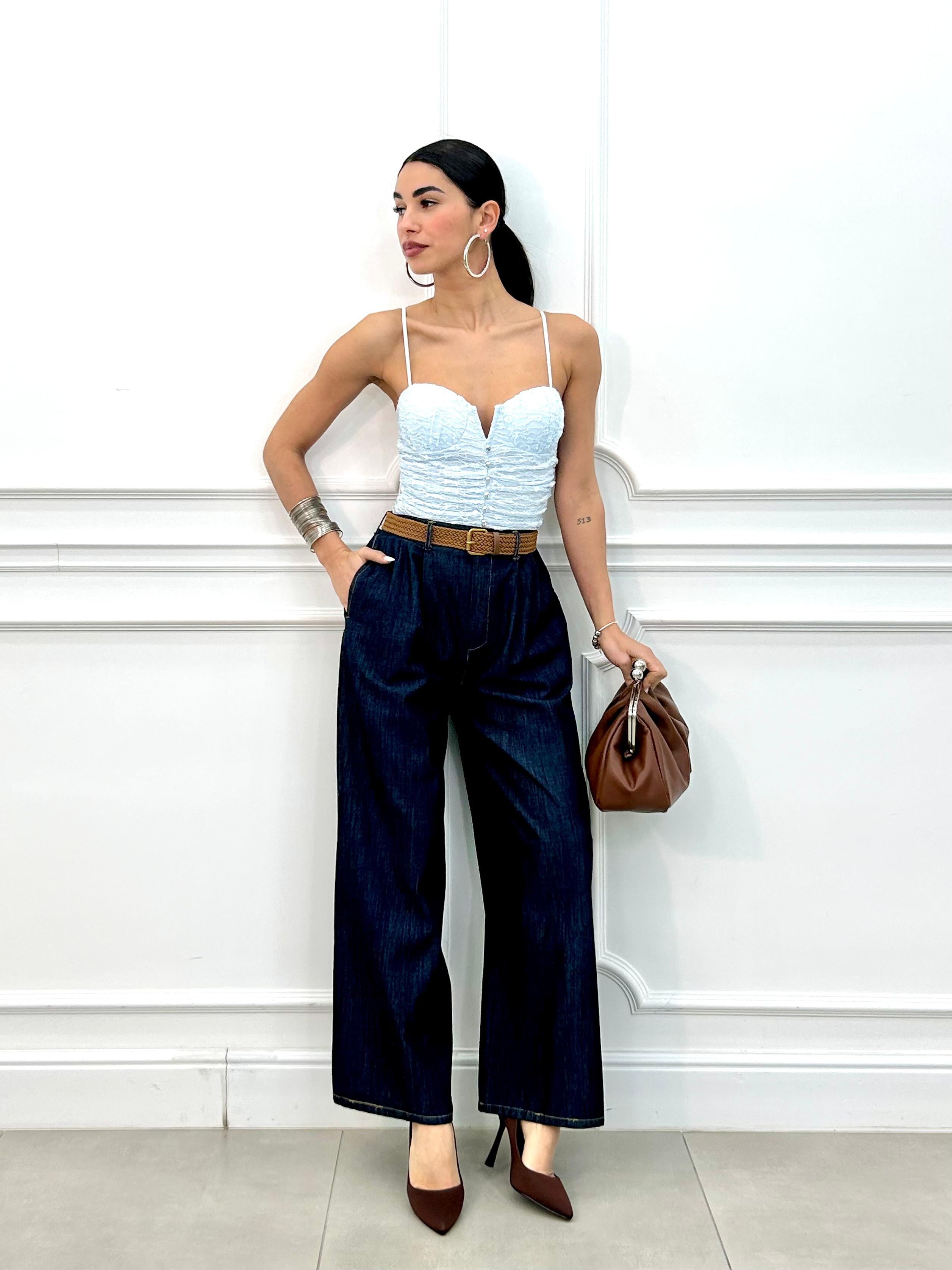 PANTALONE PALAZZO DENIM  NEW PE/26