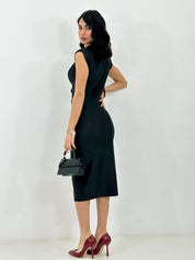 ABITO BLACK DRAPED NEW P/E26