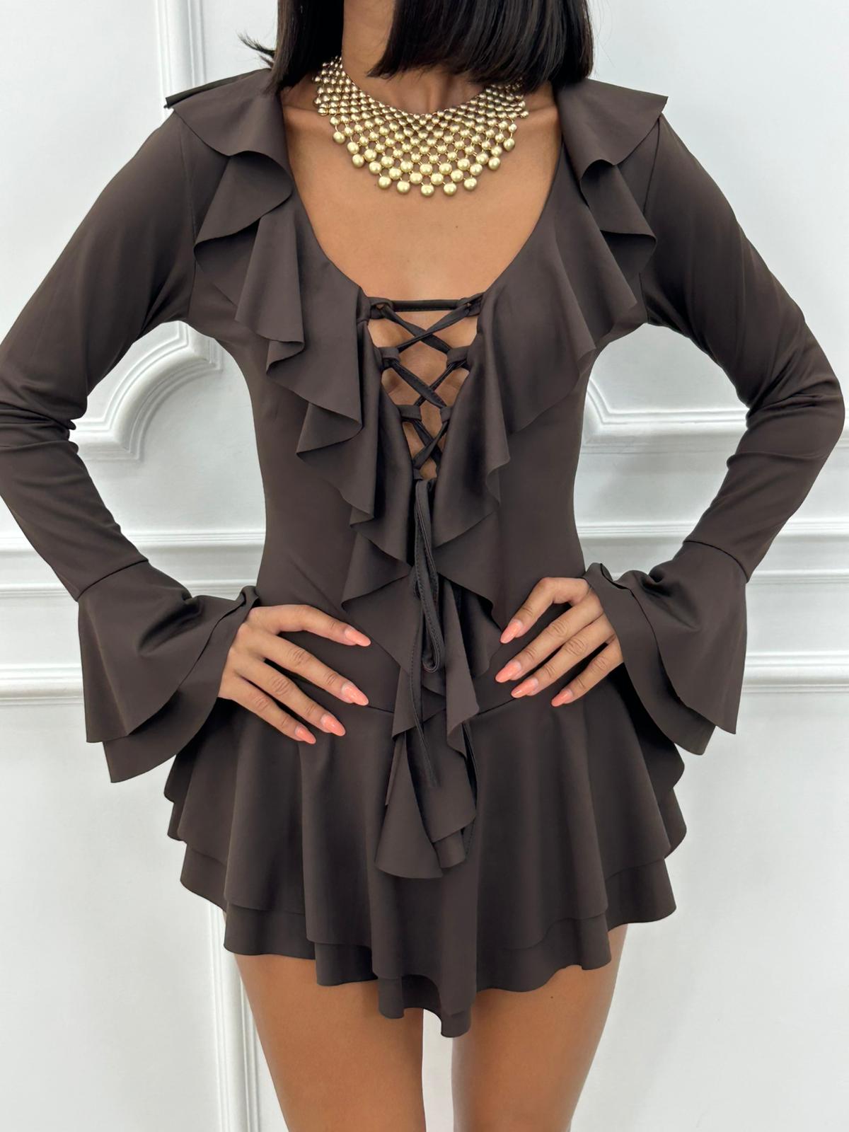 MINI DRESS RUFFLED NEW AI26