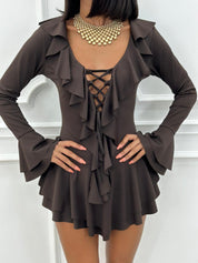 MINI DRESS RUFFLED NEW AI26