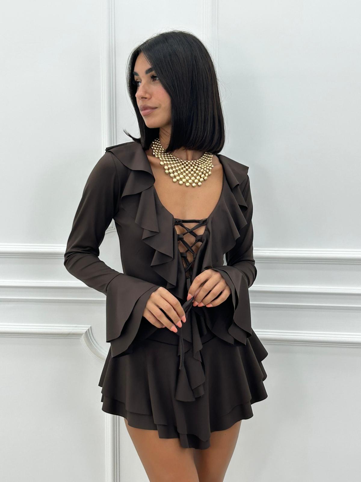 MINI DRESS RUFFLED NEW AI26