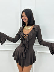 MINI DRESS RUFFLED NEW AI26