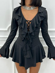 MINI DRESS RUFFLED NEW AI26