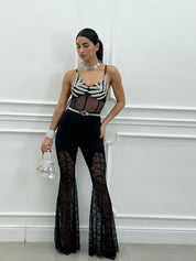 PANTALONE FLARE LACE NEW AI26